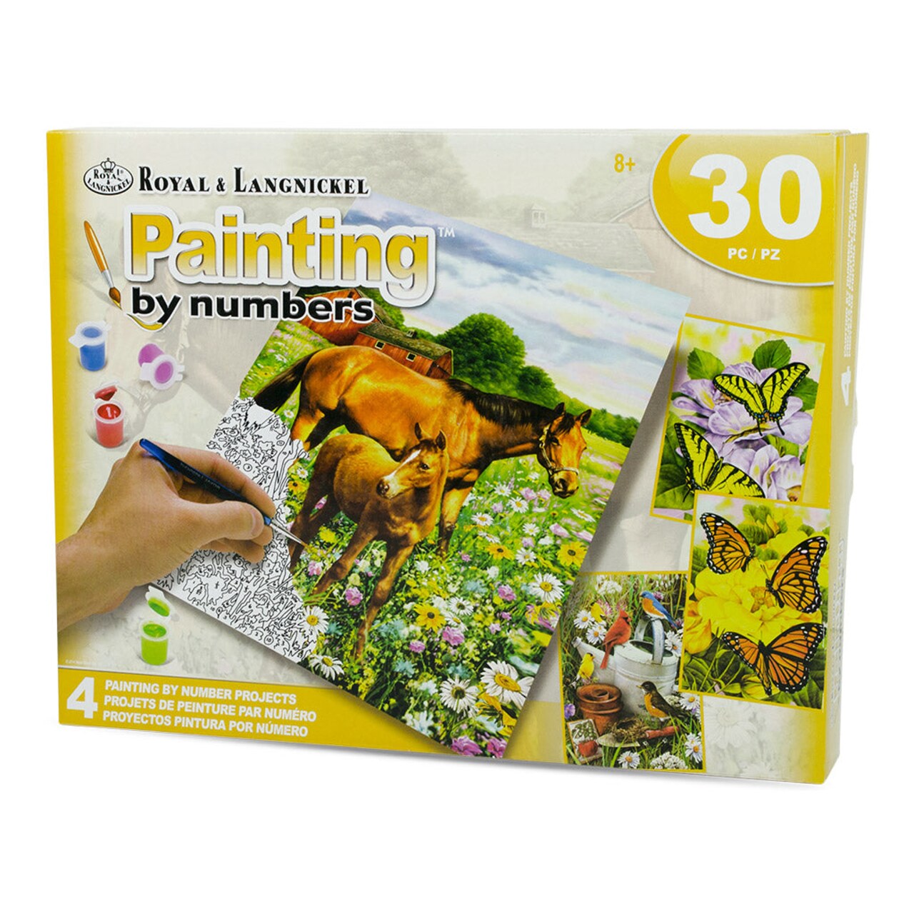 AVS-PBN210 | Painting by numbers™ 30pc 8" x 10" Fields 4 Project Box Set